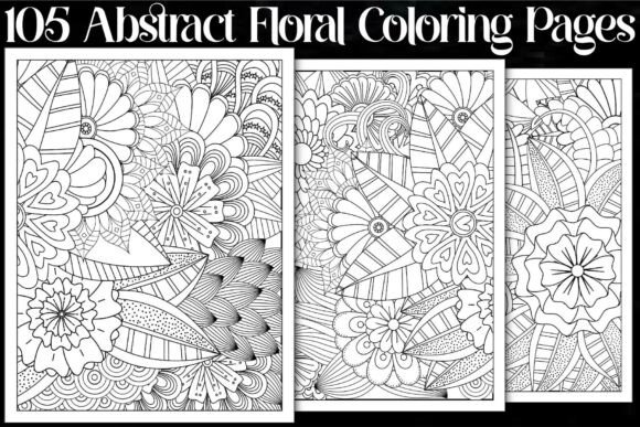 Abstract Floral Coloring Pages: A Practical Resource for Creative Workflows and Everyday Mindfulness