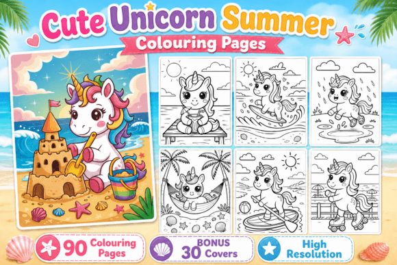 Cute Unicorn Summer Colouring Pages: A Practical Resource for Creators, Educators, and Publishers