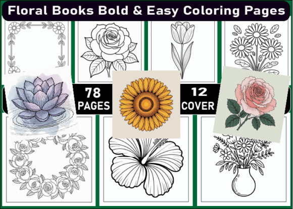 Discover the Joy of Floral Books Bold Easy Coloring Pages – A Stress-Free Creative Escape