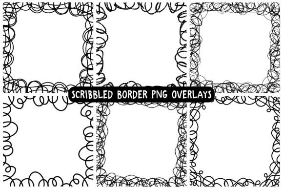 Hand Drawn Scribble Border PNG Set