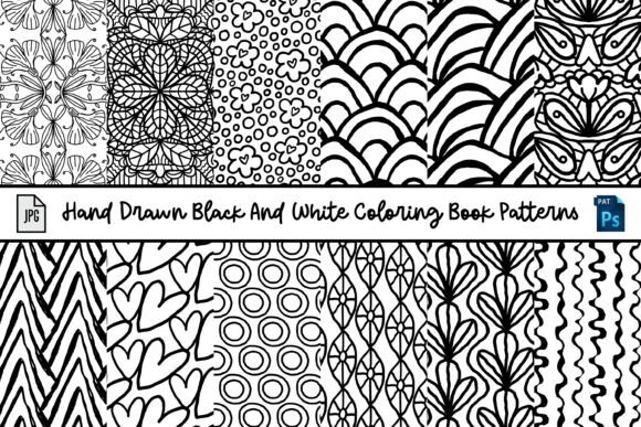 Hand Drawn Seamless Black White Patterns for Creative Projects