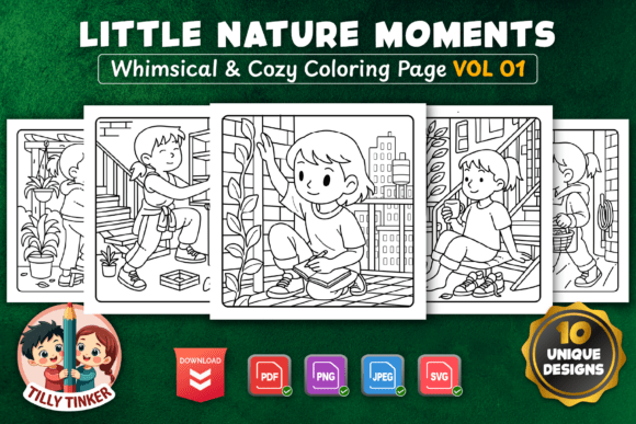 Little Nature Moments Coloring Page Vol1: A Gentle Approach to Mindful Creativity