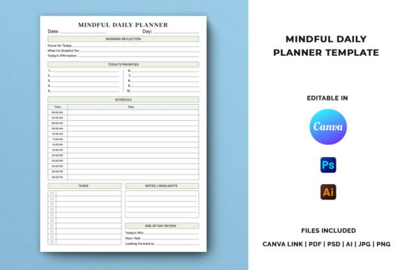 Mindful Daily Planner Template