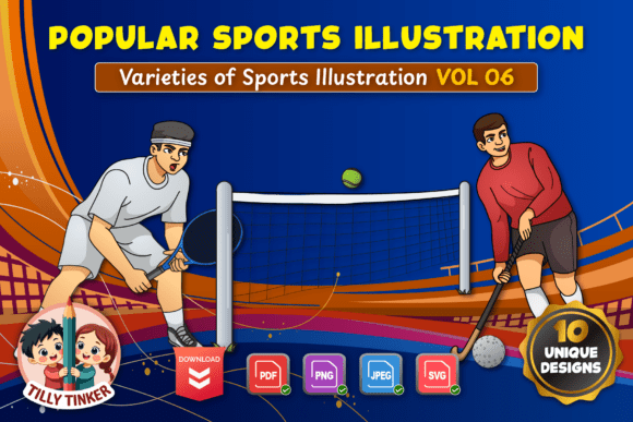 Popular Sports Illustration Vol 06: Vibrant Art for All Ages