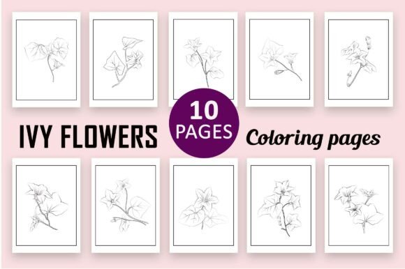 Quience Flwoer Coloring Pages for Adults: Unlocking Creative Possibilities with Digital Ivy Flower Designs