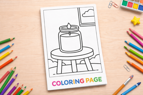 The Art and Appeal of the Simple Candle Jar Coloring Page