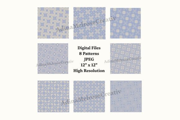 Unlocking the Full Potential of the 8 Blue Geometric Seamless Pattern Pack