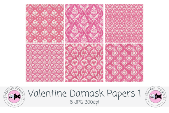Valentine Damask Seamless Backgrounds 1: Timeless Romance for Modern Creatives