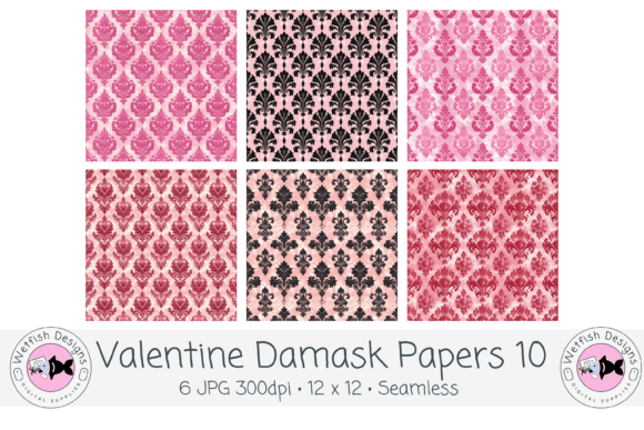 Valentine Damask Seamless Backgrounds 10: A Practical Guide to Vintage-Inspired Romantic Design